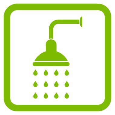 Duş düz vektör simgesi