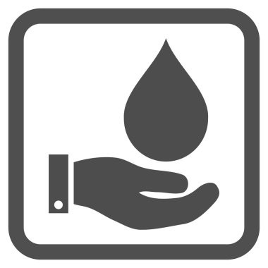 Su hizmet düz vektör simgesi