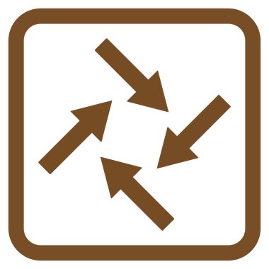 Merkezcil oklar düz vektör simgesi