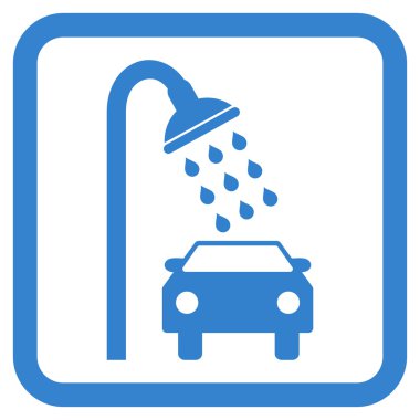 Araba duş düz vektör simgesi