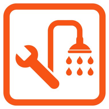 Sıhhi tesisat düz vektör simgesi