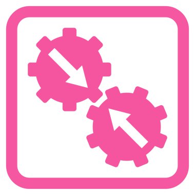 Dişli Tümleştirme düz vektör simgesi