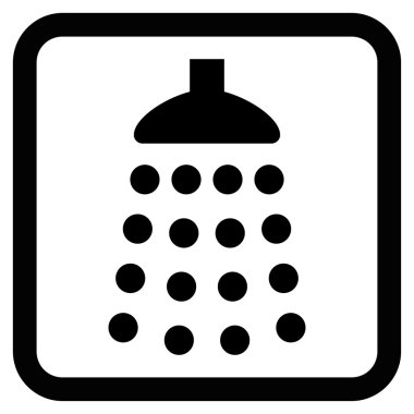 Duş düz vektör simgesi