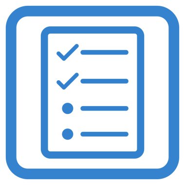 Denetim listesi sayfa düz vektör simgesi