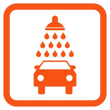 Araba duş düz vektör simgesi