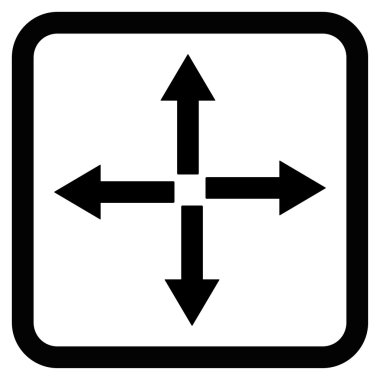 Oklar düz vektör simgesini genişletin