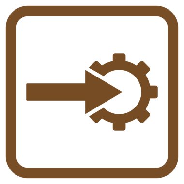 COG Tümleştirme düz vektör simgesi