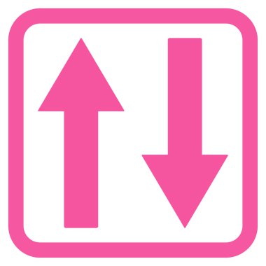 Dikey Çevir okları vektör simge düz