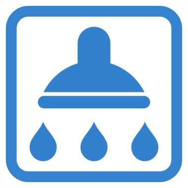 Duş düz vektör simgesi