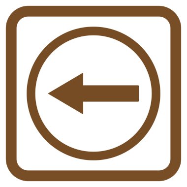 Sol yönlü ok düz vektör simgesi