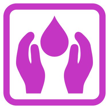 Su bakımı düz vektör simgesi