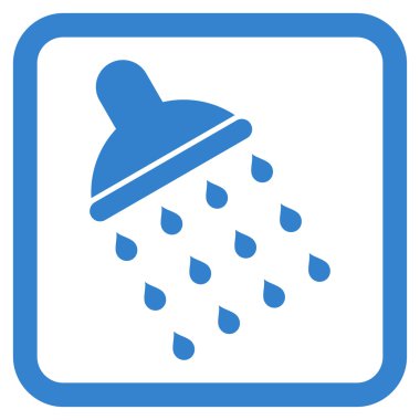 Duş düz vektör simgesi