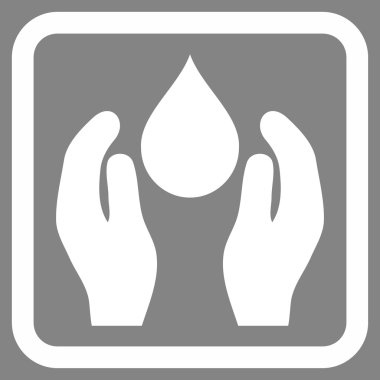 Su bakımı düz vektör simgesi