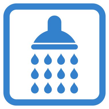 Duş düz vektör simgesi