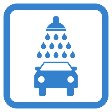 Araba duş düz vektör simgesi