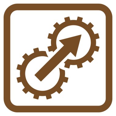 Dişli Tümleştirme düz vektör simgesi