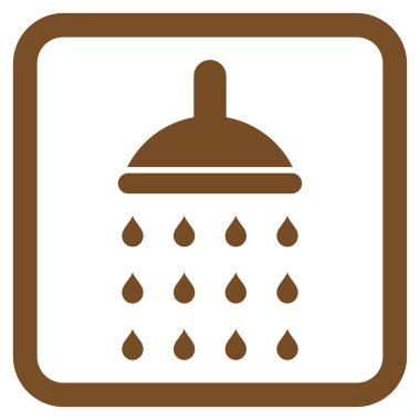 Duş düz vektör simgesi