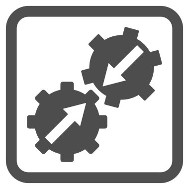 Dişli Tümleştirme düz vektör simgesi