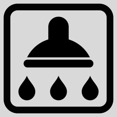 Duş düz vektör simgesi