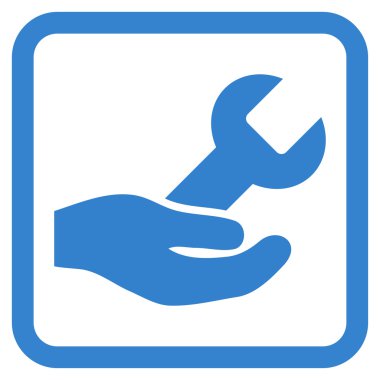 Onarım hizmeti düz vektör simgesi