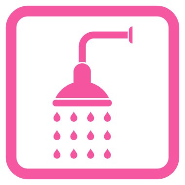 Duş düz vektör simgesi