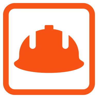 İnşaat kask düz vektör simgesi