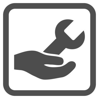 Onarım hizmeti düz vektör simgesi