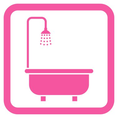 Duş banyo düz vektör simgesi