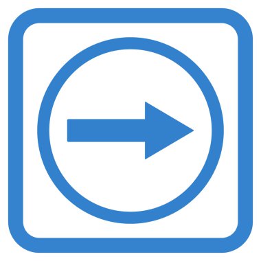 Sağ yuvarlak ok düz vektör simgesi