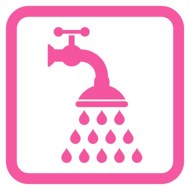 Duş musluk düz vektör simgesi