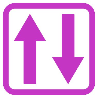 Dikey Çevir okları vektör simge düz