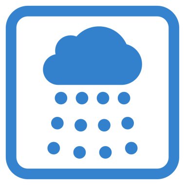 Yağmur bulutu düz vektör simgesi