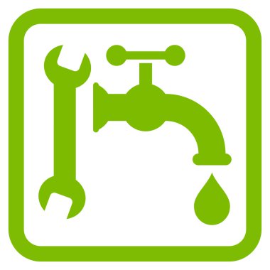 Sıhhi tesisat düz vektör simgesi