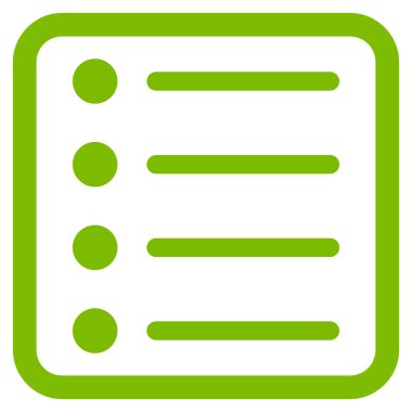 Öğeleri düz vektör simgesi