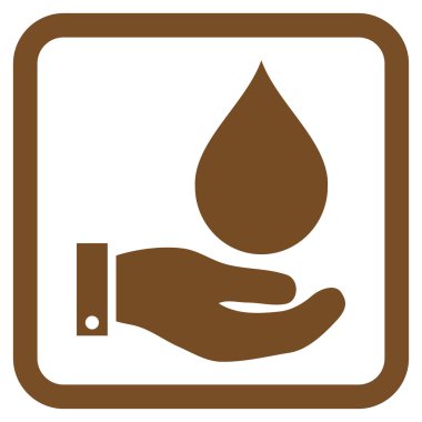 Su hizmet düz vektör simgesi