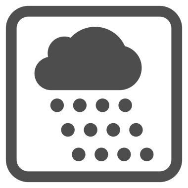 Yağmur bulutu düz vektör simgesi