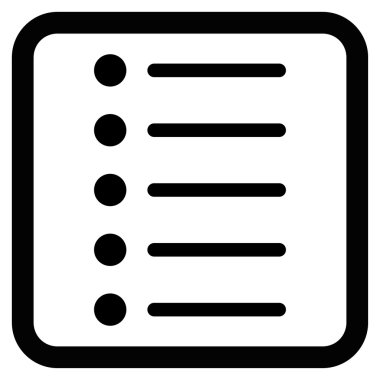 Öğeleri düz vektör simgesi