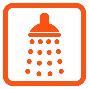 Duş düz vektör simgesi