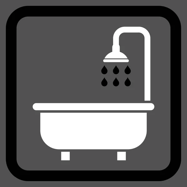 Bain de douche Icône vectorielle plate — Image vectorielle