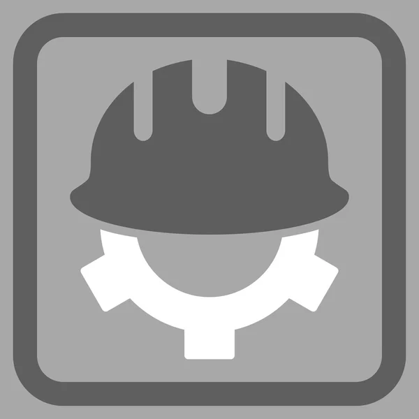 Capacete de desenvolvimento Flat Vector Icon — Vetor de Stock