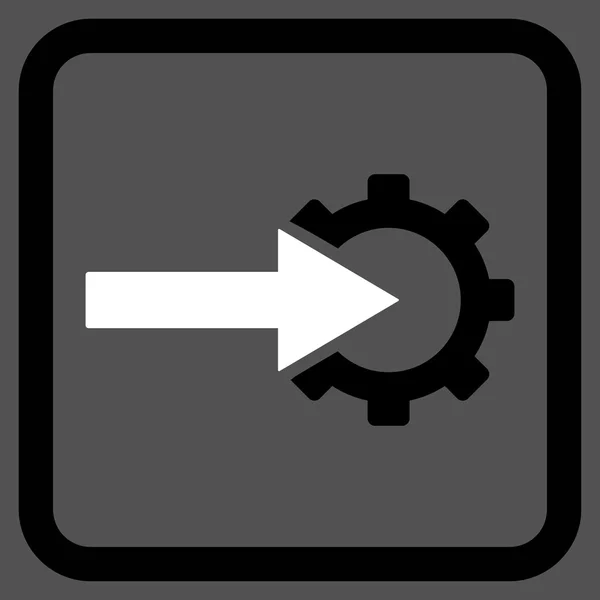 Icône vectorielle plate d'intégration de rouage — Image vectorielle