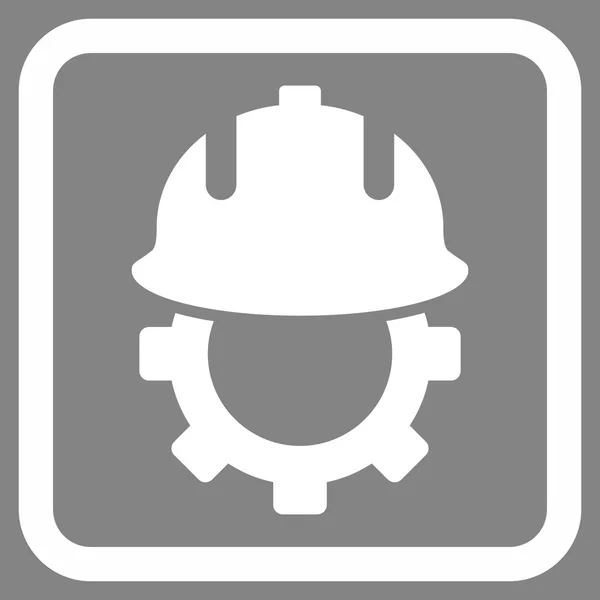 Capacete de desenvolvimento Flat Vector Icon — Vetor de Stock