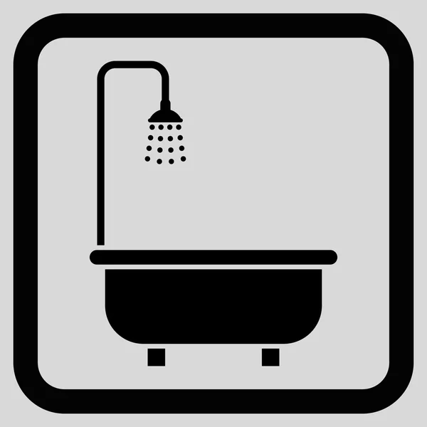 Душевая ванна - векторная икона — стоковый вектор