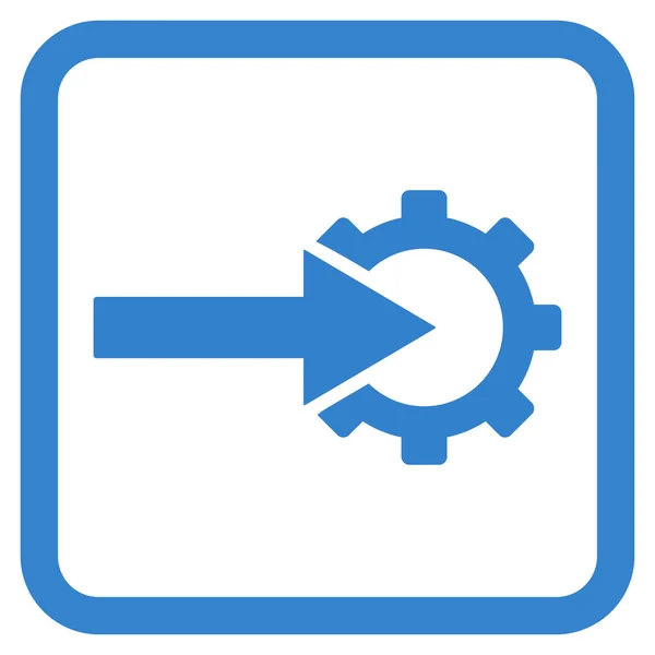 Cog Integration Flat Vector Icon — Stock Vector