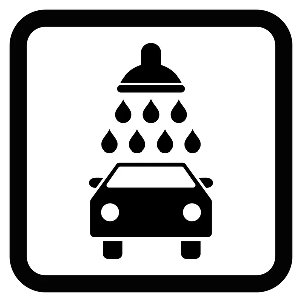 Auto Dusche flache Vektor Symbol — Stockvektor