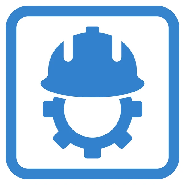 Capacete de desenvolvimento Flat Vector Icon — Vetor de Stock