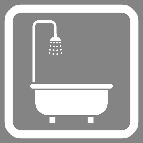 Sprchový kout ploché vektorové ikony — Stockový vektor