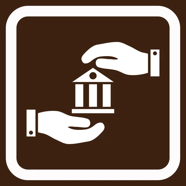 Banco de servicio plano Vector icono — Vector de stock