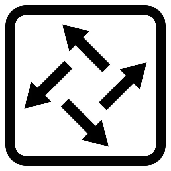 Icona vettoriale piatta delle frecce centrifughe — Vettoriale Stock