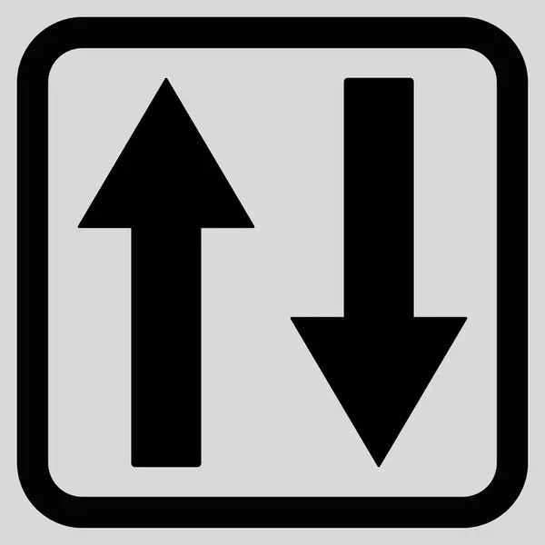 Vertical Flip Arrows Flat Vector Icon — Stock Vector